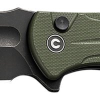 Civivi Knives C23053-2 Incindie  3.48" Folding Spear Point Plain Black Stonewashed 14C28N Steel Blade, OD Green Textured G10 Handle