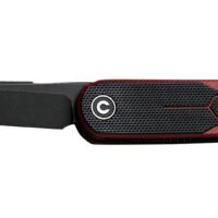 Civivi Knives C23015-1 KwaiQ  2.97" Folding Plain Black Stonewashed Nitro-V Steel Blade, Black/Burgundy Textured G10 Handle