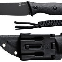 Civivi Knives C23041-1 Stormridge  3.92" Fixed Straight Back Plain Black Stonewashed Nitro-V Steel Blade, Black Textured G10 Handle