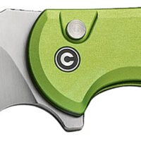 Civivi Knives C18026E-3 Praxis  3.75" Folding Drop Point Plain Satin Nitro-V Steel Blade, Lime Green Aluminum Handle