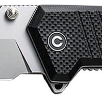 Civivi Knives C23024-1 Bhaltair 3.98" Folding Tanto Plain Stonewashed 14C28N Steel Blade, Black Textured G10 Handle