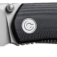 Civivi Knives C22007-1 Sokoke  EDC 3.35" Folding Drop Point Plain Bead Blasted 14C28N Steel Blade, Black G10 Handle