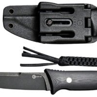 Civivi Knives C19046-3 Tamashii  4.07" Fixed Straight Back Plain Black Stonewashed D2 Steel Blade, 4.73" Black Textured G10 Handle