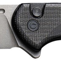 Civivi Knives C21006-1 Conspirator  3.48" Folding Plain Gray Stonewashed Nitro-V Steel Blade, Black Textured Micarta Handle
