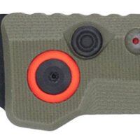 CobraTec Knives CTIFRODG Inferno  3.50" OTF Tanto Plain Black TiCN D2 Steel Blade, 4.75" OD Green Textured Handle