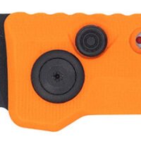 CobraTec Knives CTIFRORG Inferno  3.50" OTF Tanto Plain Black TiCN D2 Steel Blade, 4.75" Blaze Orange Textured Handle