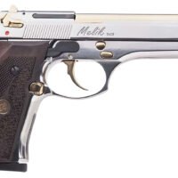 Derya Firearms MELIK9.NG.TR Melik  9mm Luger 17+1 4.90" Gold TiN Steel Barrel, Black Melonite Serrated Steel Slide,  Black Aluminum Frame, Black Polymer Grip