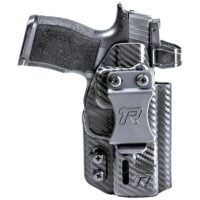 Rounded Gear RGDRUIDGLKDSCFAMBI Druid  IWB/OWB Black Carbon Fiber Kydex Fits Glock 17/19/23/32 Ambidextrous
