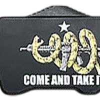 Templar Knife  Excalibur Come And Take It Slim 3.25" OTF Tanto Part Serrated D2 Steel Blade, 5" Black "Come And Take It" Aluminum Handle