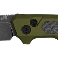 Kershaw 7205 Launch 22 Automatic 3.45" Folding Spear Point Plain CPM MagnaCut Steel Blade, OD Green Anodized w/Black Micarta Inserts Aluminum Handle