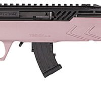 Derya Firearms TM22.STAN.PINK.18 TM22 Standard Full Size 22 LR 10+1 18" Black Target Barrel, Black Anodized Aluminum Receiver w/Picatinny Rail, Pink Adjustable Polymer Stock