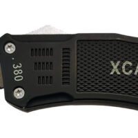 Xcaliber Knife Company  380 ACP  Large 3.80" OTF Part Serrated Black 440C SS Blade, 5.30" Steel Handle