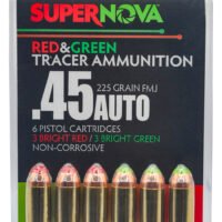 Supernova PMSN45ACMP Green/Red Tracer  45ACP 225gr Full Metal Jacket 6 Per Box/60 Case