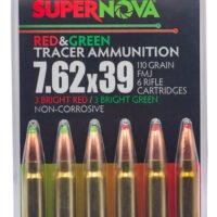 Supernova PMSN762MP Green/Red Tracer  7.62x39mm 110gr Full Metal Jacket 6 Per Box/60 Case