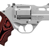 Chiappa Firearms 340353 Rhino 30DSX 357 Mag 6 Shot 3" Stainless Steel Barrel & Cylinder, Stainless Alloy Frame, Black/Red G10 Grip