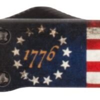 Templar Knife MZBRF121 Premium Weighted Betsy Ross Flag Slim 3.16" OTF Dagger Plain Black Oxide Stonewashed Powder Coated D2 Steel Blade, 4.93" Betsy Ross Flag Aluminum Zinc Alloy Handle