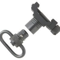 Uncle Mike's 21101 Quick Detach Swivel Set made of Steel with Black Finish, 1" Loop Size & Push Button Style for Picatinny & Weaver-Style Rails