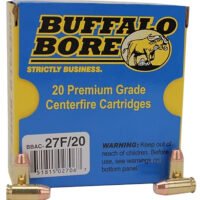 Buffalo Bore Ammunition 27F20 Standard Pressure Strictly Business 380ACP 95gr Full Metal Jacket Flat Nose 20 Per Box/12 Case