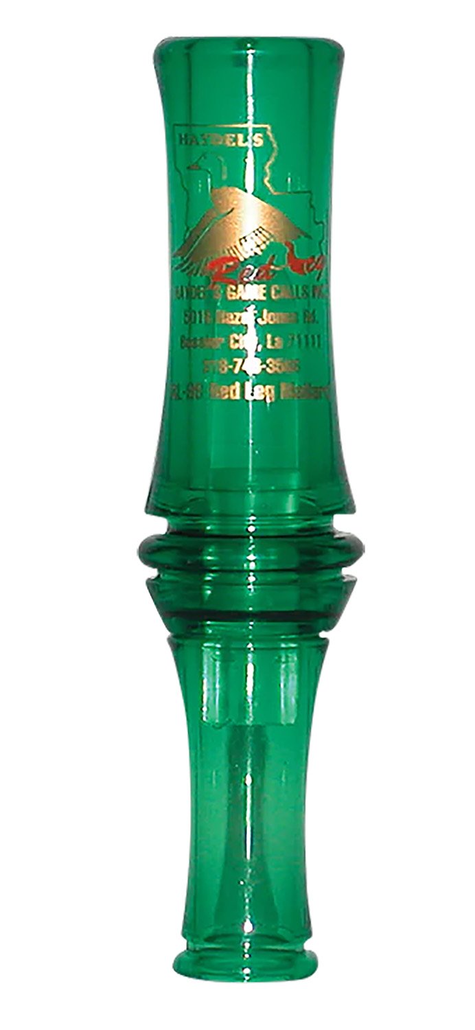 Haydel's Game Calls RL99 "Redleg" Mallard Open Call Double Reed Mallard Sounds Attracts Ducks Green Plastic