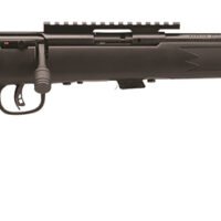 Savage Arms 96699 93R17 FV-SR Full Size 17 HMR 5+1 16.50" Matte Black Heavy Threaded Barrel, Matte Black Picatinny Rail Carbon Steel Receiver, Matte Black Fixed Varmint Synthetic Stock, Right Hand