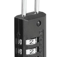 Master Lock 646D Combination Lock  Open With Combination Black Steel
