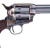 Taylors & Company 556201DE Short Stroke Smoke Wagon  45 Colt (LC) 6rd 4.75" Blued Cylinder & Barrel Color Case Hardened Steel Frame Checkered Walnut Navy Size Grip (Taylor Tuned)