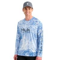 Huk Mossy Oak Pursuit Performance Long Sleeve Crew Shirt MO Regatta M
