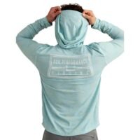 Huk Drift Performance Hoodie Long Sleeve Shirt Heron Blue XL