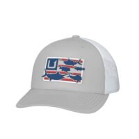 Huk Trophy Flag Trucker Hat Light Grey