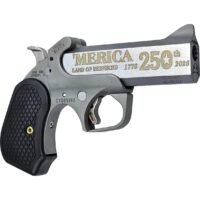 Bond Arms 250th 'Merica Derringer .45-70 Govt 1rd Capacity 4.25" Stainless Barrel Rough Finish B6 Extended Grip