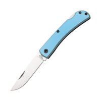 Bear & Son Locking Farmhand Folding Knife 2-3/4" Drop Point Blade Blue with Clip