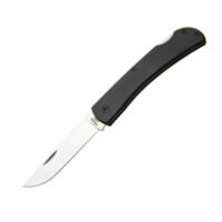Bear & Son Large Locking Farmhand Folding Knife 3-5/8" Drop Point Blade Black with Clip