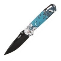 Bear & Son Brisk 3.0 Medium Folding Knife 2-7/8" Drop Point Blade TrueTimber Rift Blue