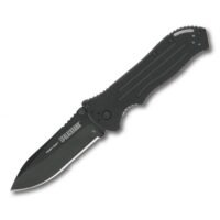 Bear & Son Blackhawk Point Man Sideliner Folding Knife 3-3/8" Drop Point Blade Black