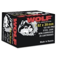 Wolf WPA Polyformance Rifle Ammunition 7.62x39mm 123 gr FMJ 2396 fps - 20/ct