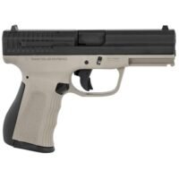 FMK Firearms 9C1G2 FAT Handgun 9mm 14/rd 4" Barrel Titanium Grey Grip with Black Slide
