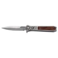 Smith & Wesson KT Unwavered Spring Assist Folding Knife 3-1/5" Dagger Blade Silver with Brown Box