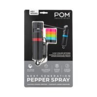 POM Pepper Spray Black Keychain 6 in 1 .05oz