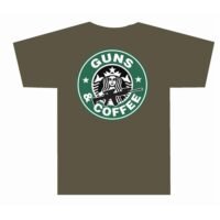 Tuff Products Guns and Coffee Short Sleeve Shirt OD Green 2XL