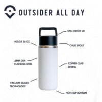 Outsider The All Day Water Bottle Green