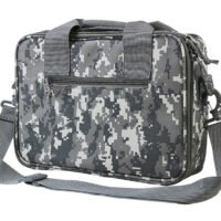 NcStar CPDX2971D VISM Double Pistol Range Bag w/ Mag Pouches Loop Fasteners Zippers Padding & Digital Camouflage Finish