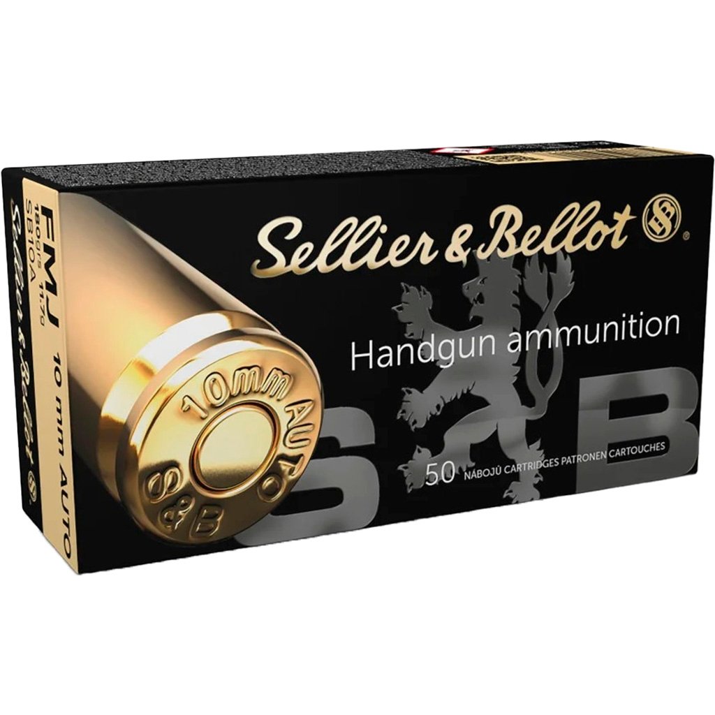 Sellier & Bellot Pistol Ammo 10mm 180 gr. FMJ 50 rd.