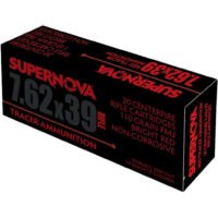 Supernova Tracer Rifle Ammunition  7.62x39 110 gr. FMJ Red Tracer 20 rd.