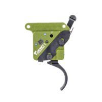 Timney Triggers 510V2 Elite Hunter  Curved Trigger with 3 lbs Draw Weight & Black/Green Finish for Remington 700 Right