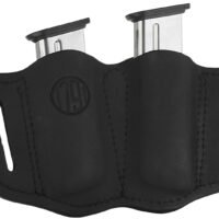 1791 Gunleather MAG21SBLA MAG2.1 Double Mag Holster Stealth Black Leather Belt Slide Belts 1.50" Wide Compatible w/ Single Stack Ambidextrous