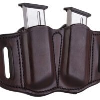 1791 Gunleather MAG21SBRA MAG2.1 Double Mag Holster Signature Brown Leather Belt Slide Belts 1.50" Wide Compatible w/ Single Stack Ambidextrous