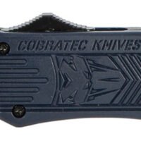 CobraTec Knives MNYCTK1MDNS CTK-1  Medium 3" OTF Drop Point Plain D2 Steel Blade/NYPD Blue Aluminum Handle Features Glass Breaker Includes Pocket Clip