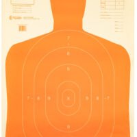 Action Target B27EORANGE Qualification Economy Silhouette Hanging Paper Target 23" x 35" 100 Per Box
