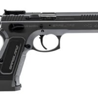 SAR USA K12STSP K12 Sport 9mm Luger 17+1 4.70" Stainless Target Crown Barrel, Stainless Steel Serrated Slide, Stainless Steel Frame w/Beavertail, Gray Polymer Grip, Right Hand