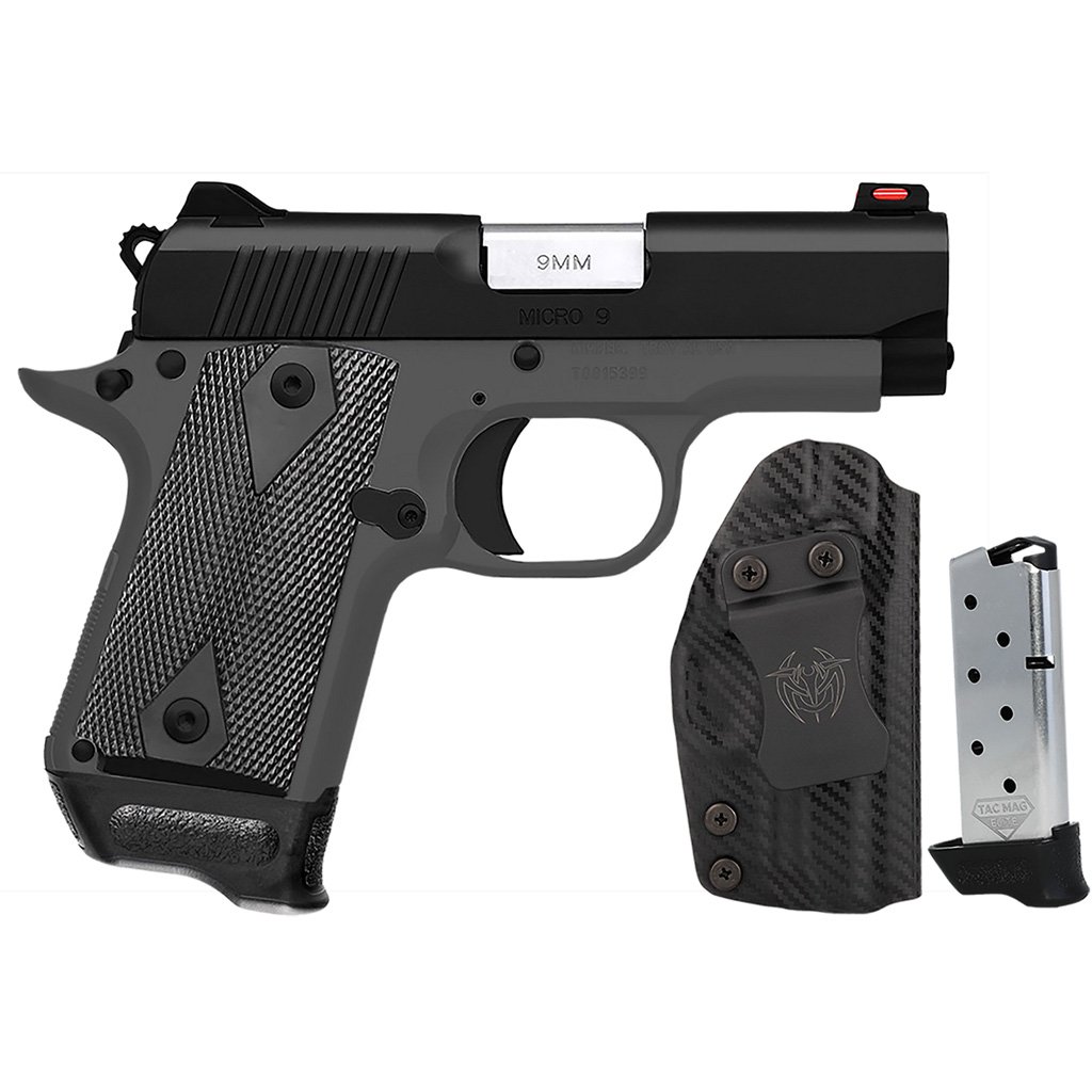 Kimber Micro 9 RTC Bundle 9mm 3.15 Black/Gry w/UM Tac Holster & 2 Tac Mags